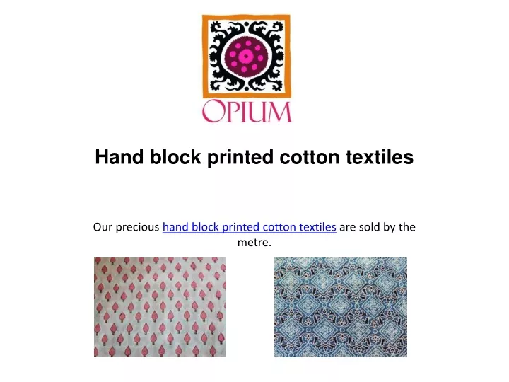 hand block printed cotton textiles