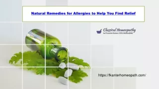 natural remedies for allergies to help you find