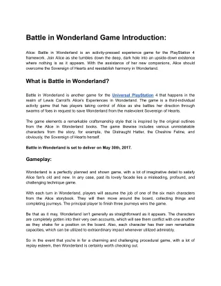 Battle in Wonderland Game Introduction_ Universal PlayStation