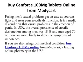 Buy Cenforce 100Mg Tablets Online from Medycart