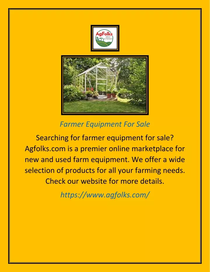 farmer equipment for sale