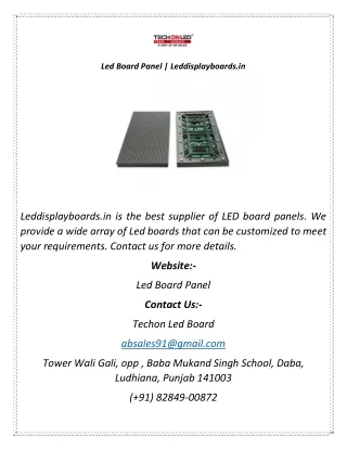 Led Board Panel  Leddisplayboards.in