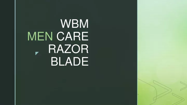 wbm men care razor blade
