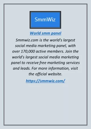 World Smm Panel | Smmwiz.com