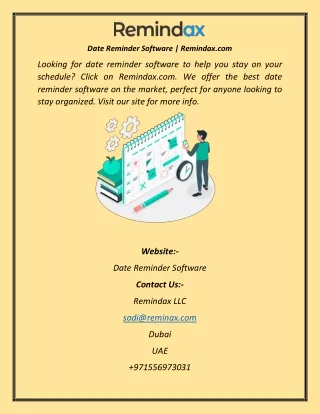 date reminder software remindax com