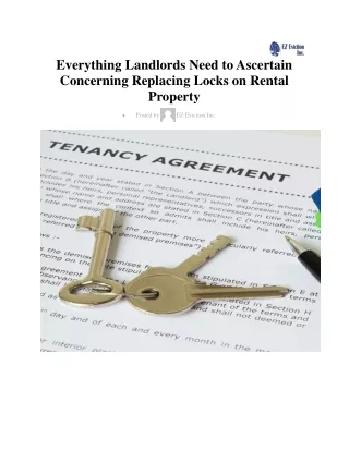 Everything Landlords Need to Ascertain Concerning Replacing Locks on Rental Property