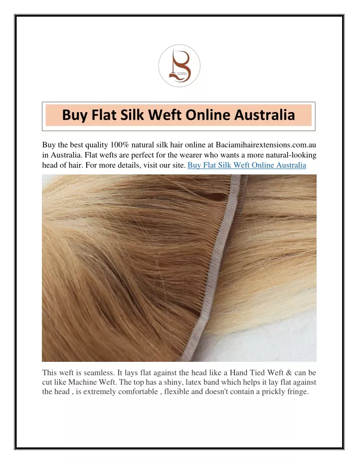 buy flat silk weft online australia