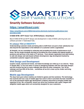 Smartify_IETMSoftware