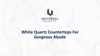 White Quartz Countertops for gorgeous abode