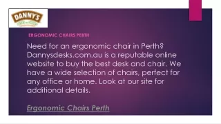 ergonomic chairs perth