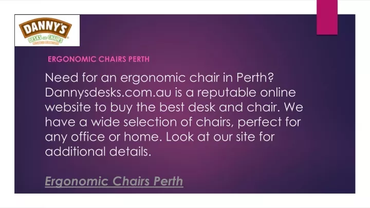 ergonomic chairs perth