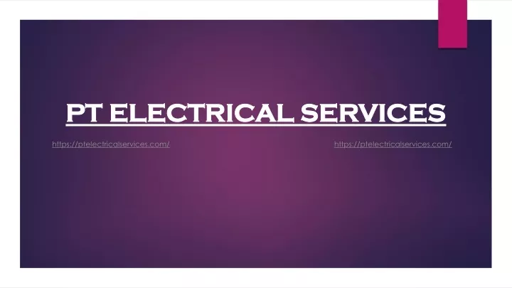 pt electrical services