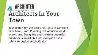 Architects In Your Town