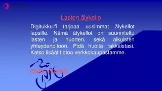 Lasten älykello Digitukku.fi