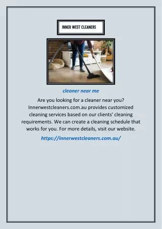 Cleaner Near Me | Innerwestcleaners.com.au