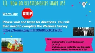 eq how do relationships shape us