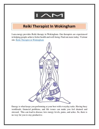 Reiki Therapist In Wokingham  I-am.energy
