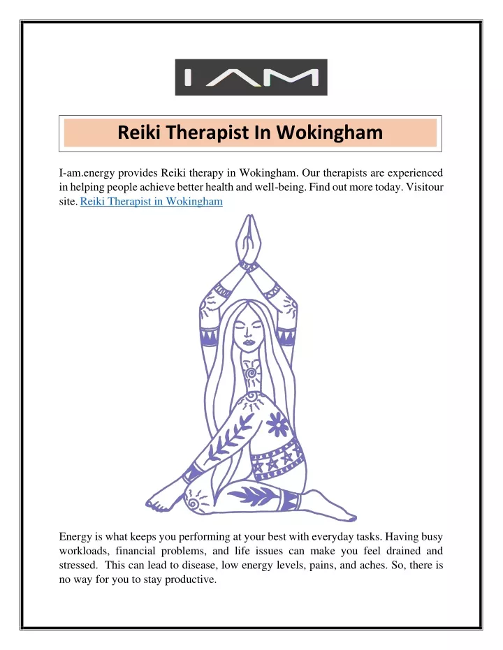 reiki therapist in wokingham