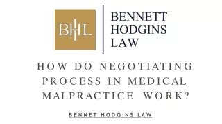 How Do Negotiating Process in Medical Malpractice Work