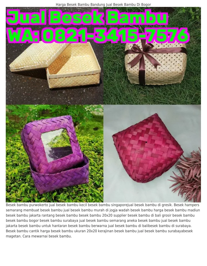 harga besek bambu bandung jual besek bambu