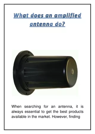 when searching for an antenna it is always