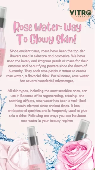 Rose Water Way To Glowy Skin!