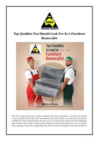 top qualities you should look for in a furniture