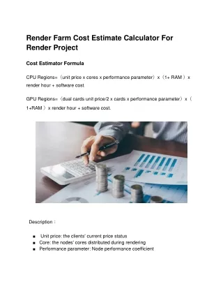 How To Get Render Farm Cost Estimate Calculator For Render Project (1) (1)