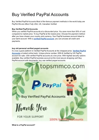 buy verified paypal accounts