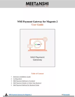nmi payment gateway for magento 2 user guide
