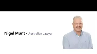 Nigel Munt - Australian Lawyer