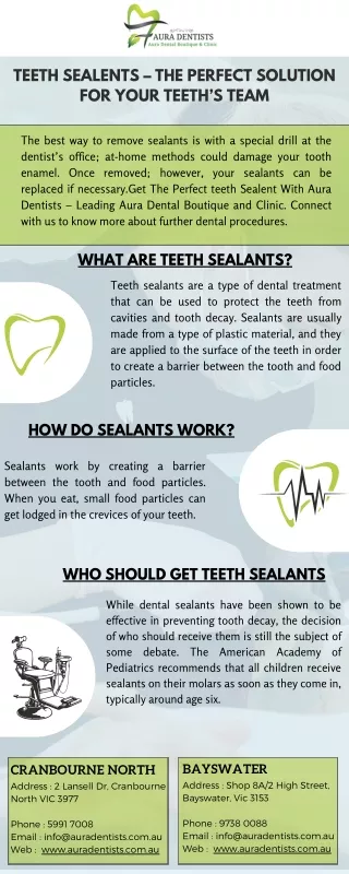 Teeth Sealents – The Perfect Solution For Your Teeth’s Team