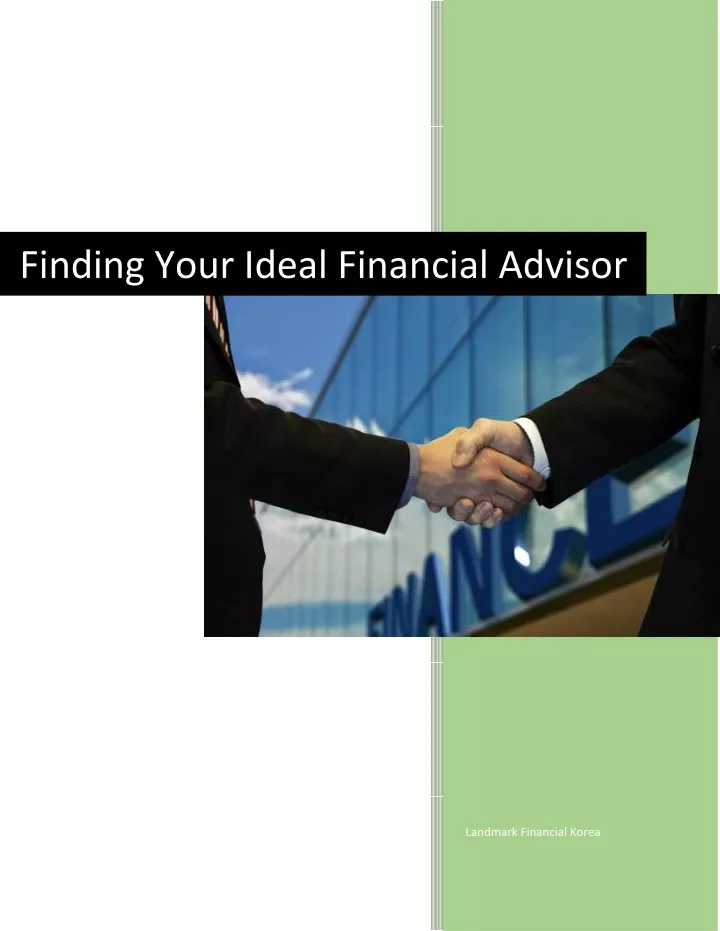 finding your ideal financial advisor