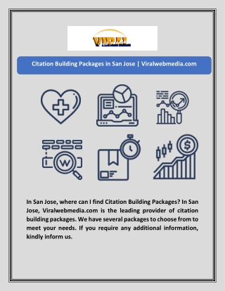 Citation Building Packages in San Jose | Viralwebmedia.com