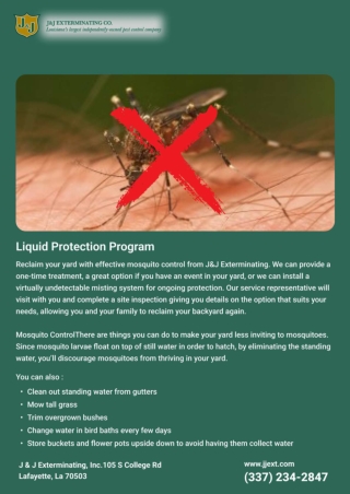 Mosquito Control | local Pest Control Louisiana