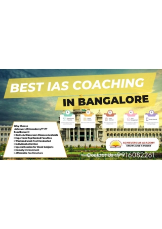 Top IAS Coaching  Institute In Bangalore Achievers IAS Academy