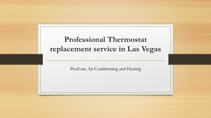 professional thermostat replacement service in las vegas