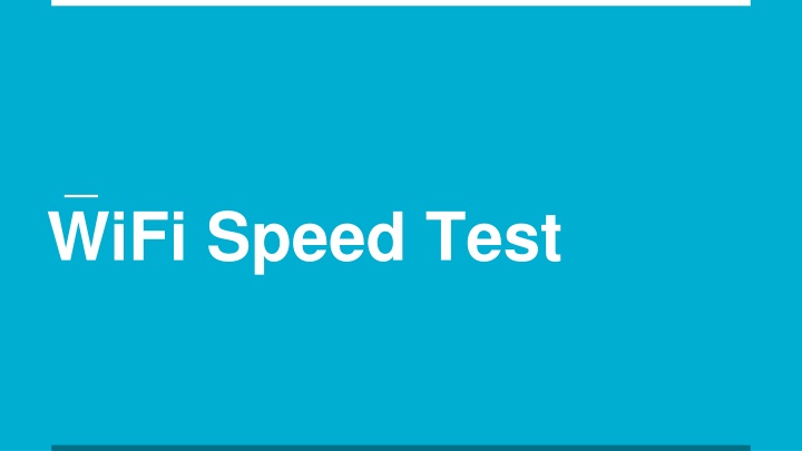 wifi speed test