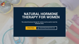 Natural Hormone Therapy for Women
