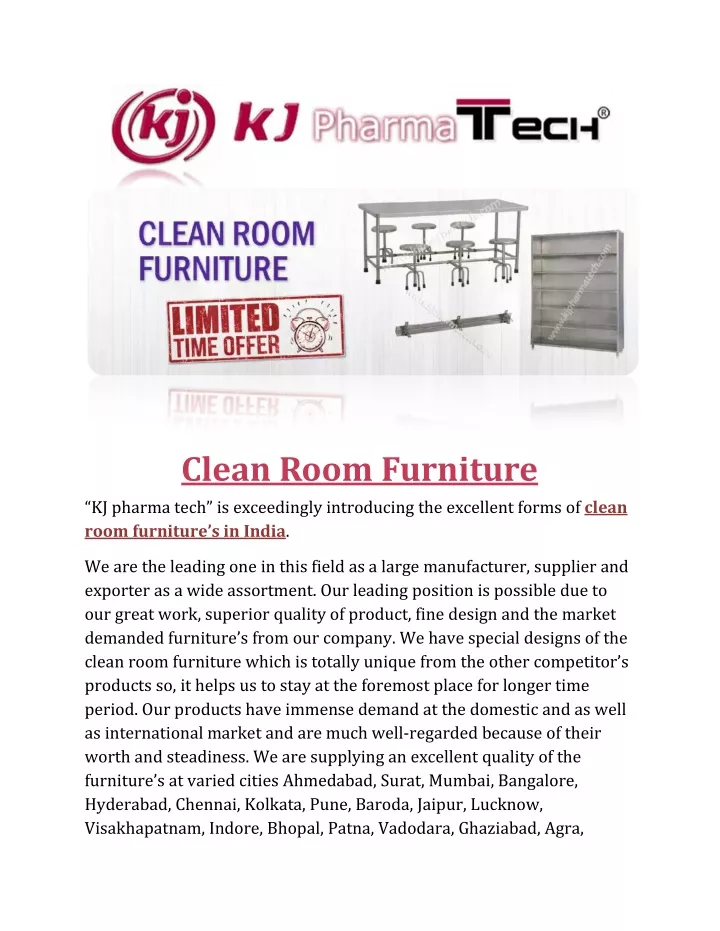 clean room furniture kj pharma tech