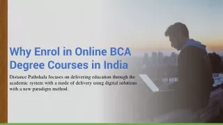 Why Enrol in Online BCA Degree Courses in India