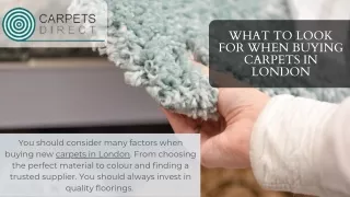 What To Look For When Buying Carpets In London