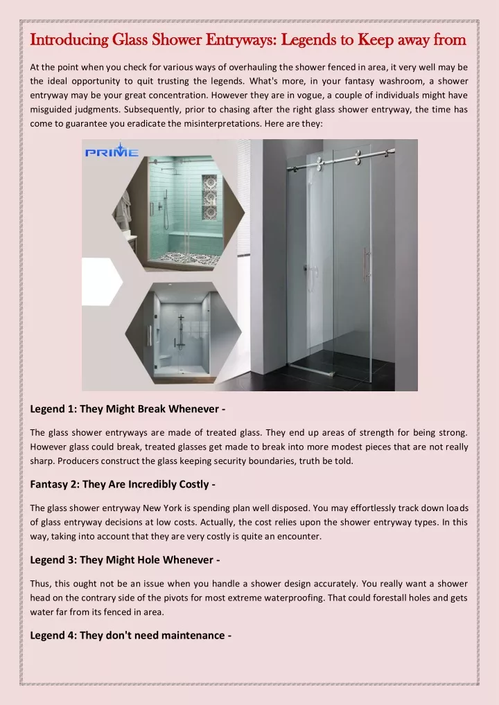 introducing glass shower entryways legends