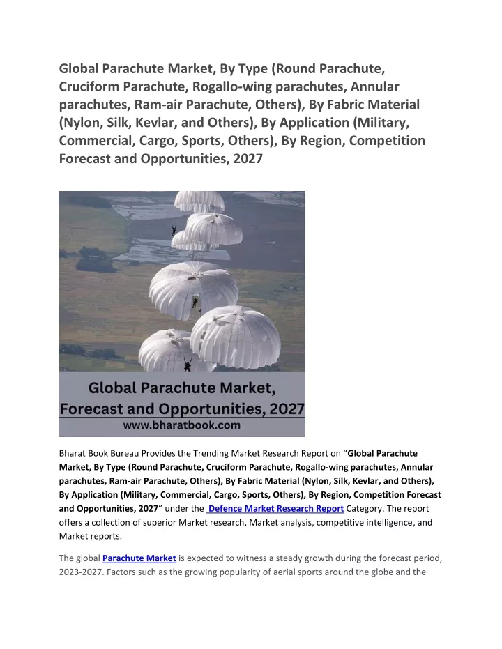 global parachute market by type round parachute