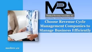 Choose Revenue Cycle Management Companies to Manage Business Efficiently