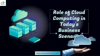 Role of Cloud Computing in Todays Business Scenario