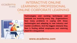 interactive online learning professional online
