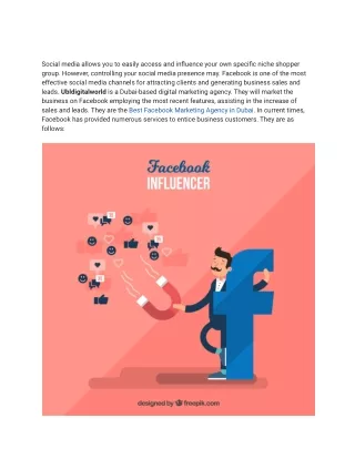 Attract The Customers By using Facebook Media.