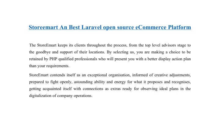storeemart an best laravel open source ecommerce platform
