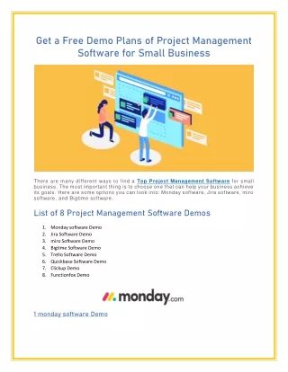 get a free demo plans of project management